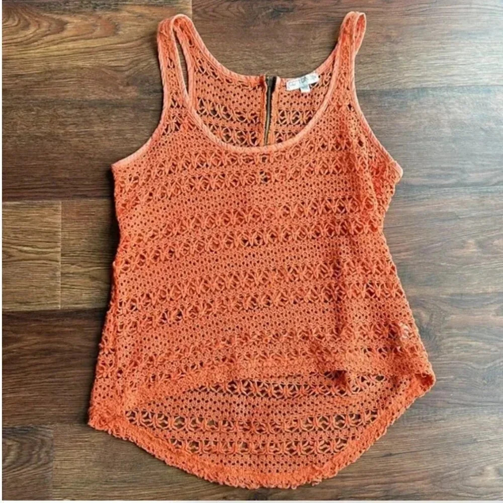 Cotton On Tank Top Crochet | Crochet Tank Top | Orange Tank Top | Bohemian